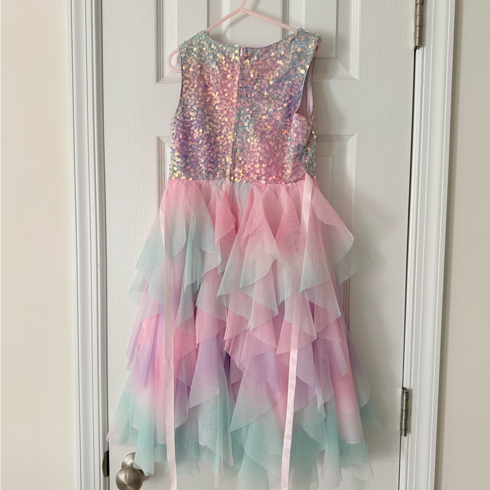 Sparkling Pastel Sequin Tulle Dress - Picture 2 of 3